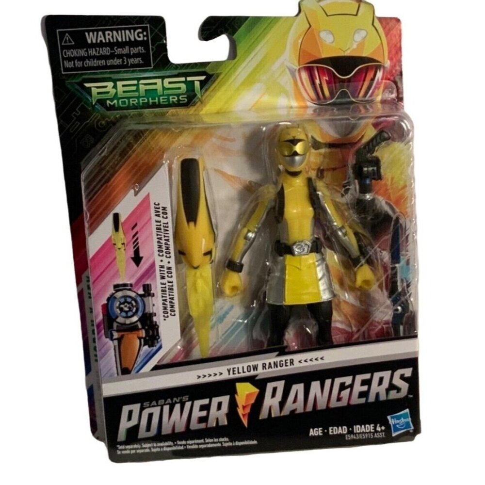 Sabans Power Rangers Beast Morphers Yellow Ranger Action Figure With Accessories